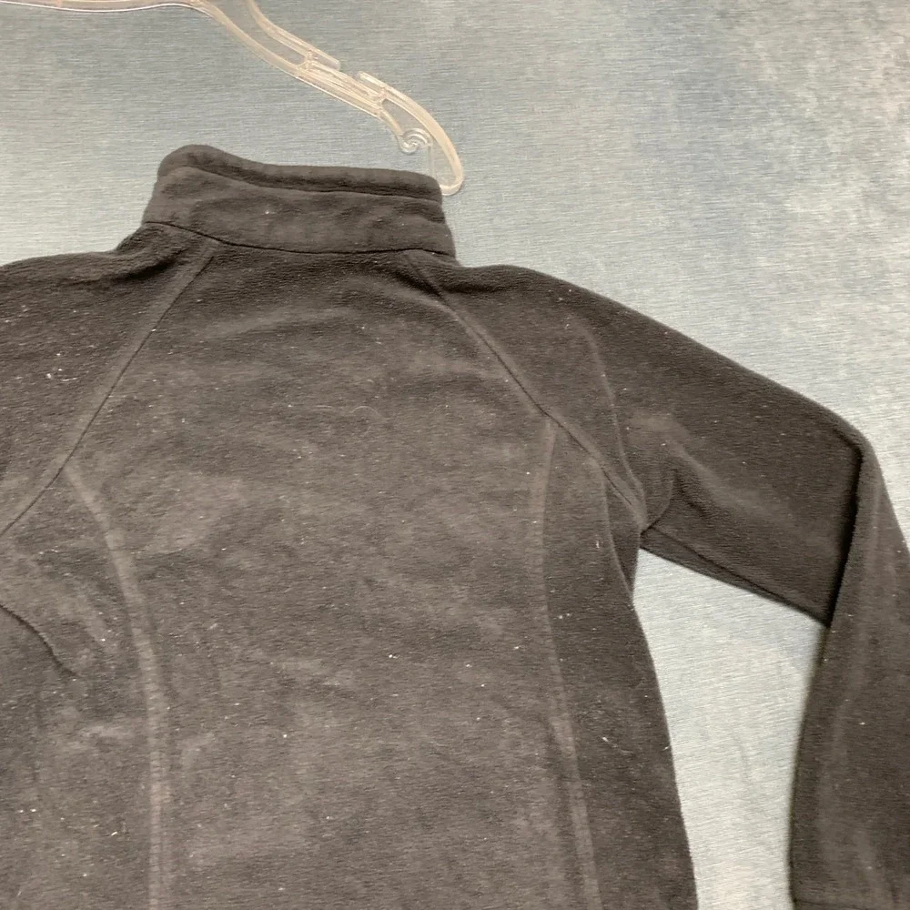 Columbia Sportswear Company Fleece Jacket Girls Large Black Full Zip Mock Neck